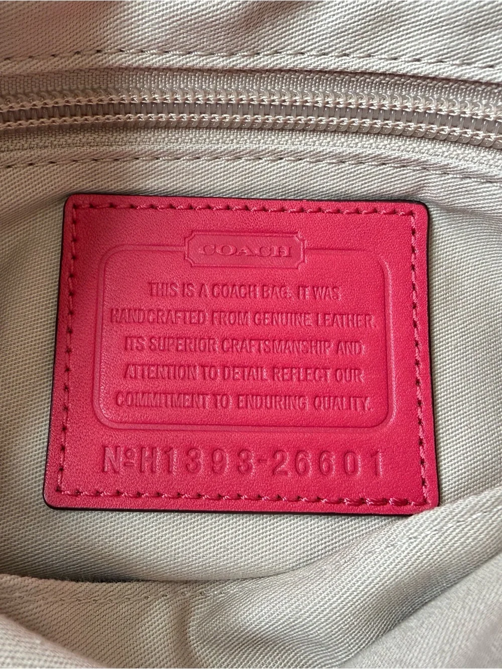 Coach Bright Pink Leather Shoulder Bag with Tassels